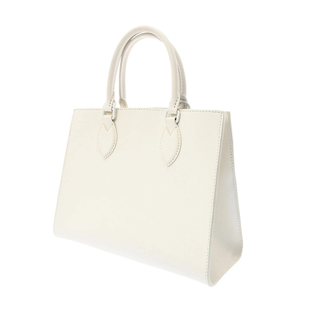 Louis Vuitton Blanc Handbag Lockme Leather Tote White